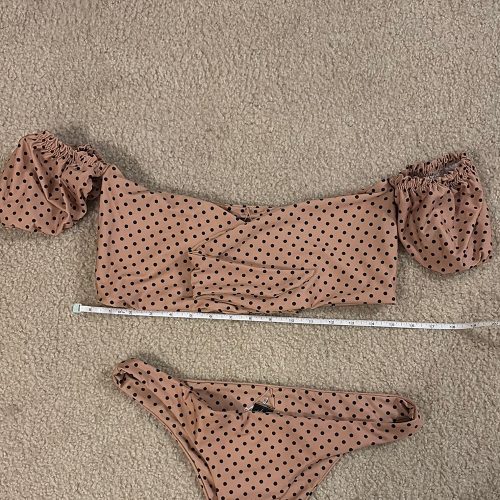 REVOLVE Polka Dot Bikini in Tan and Black